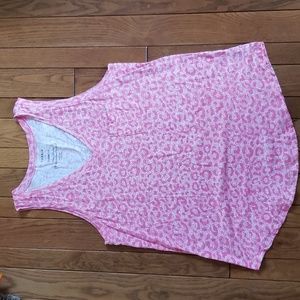 Torrid pink leopard print 1 cotton pocket tank.